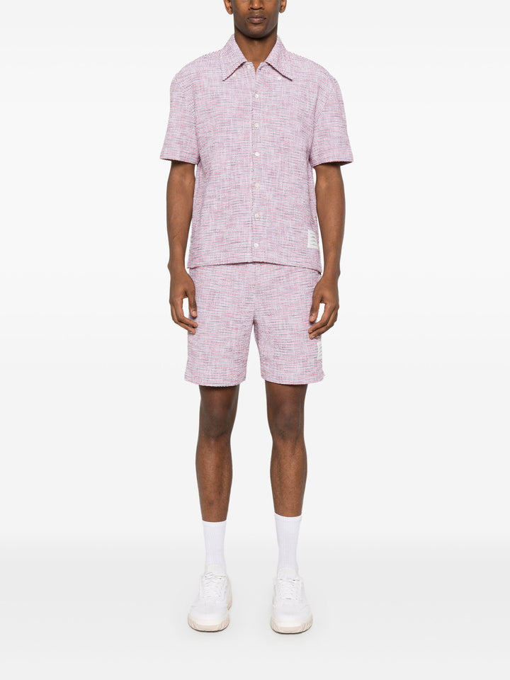 Cotton Tweed Short Sleeve Shirt Men