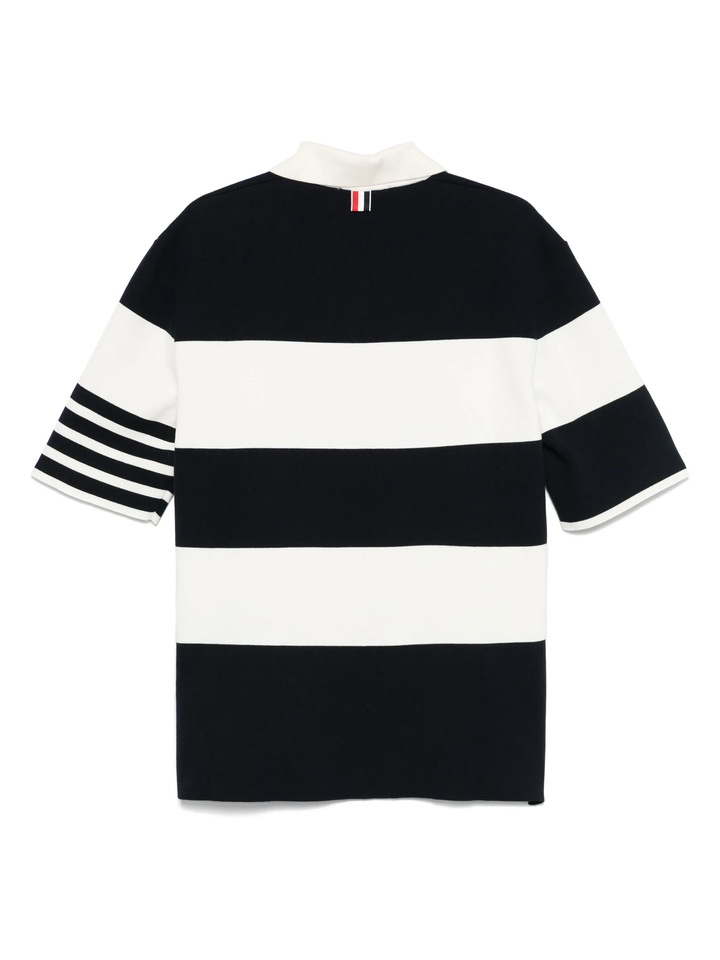 Rugby Stripe Milano Stitch Polo Men