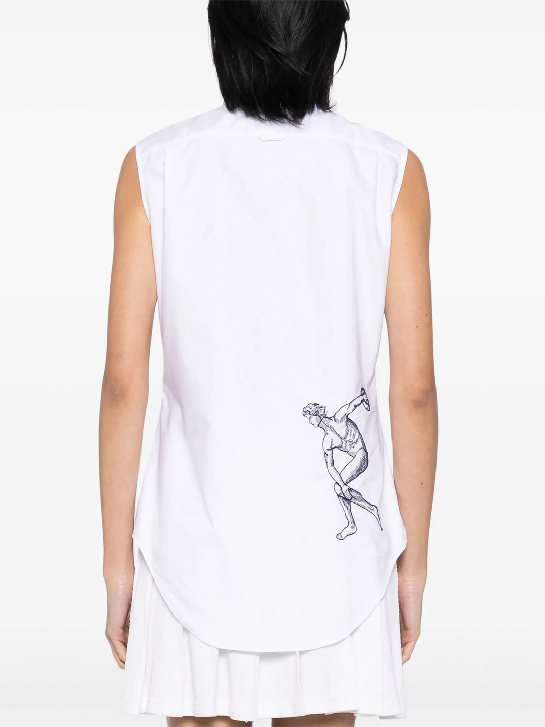 Classic Sleeveless Point Collar Blouse