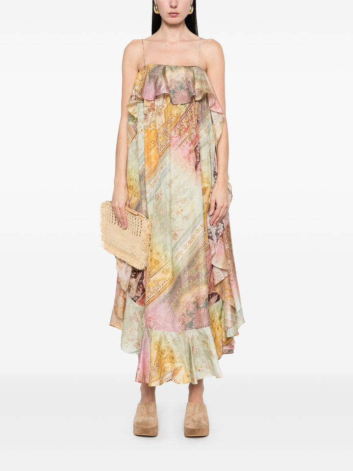 Tallow Ruffle Maxi Dress