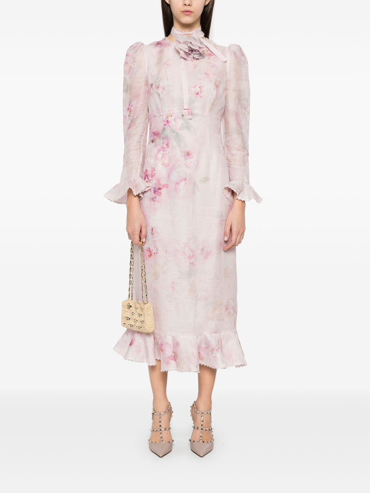 Crush Flower Midi Dress