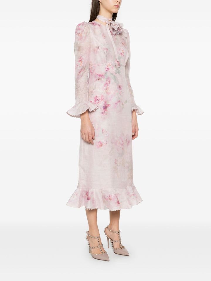 Crush Flower Midi Dress