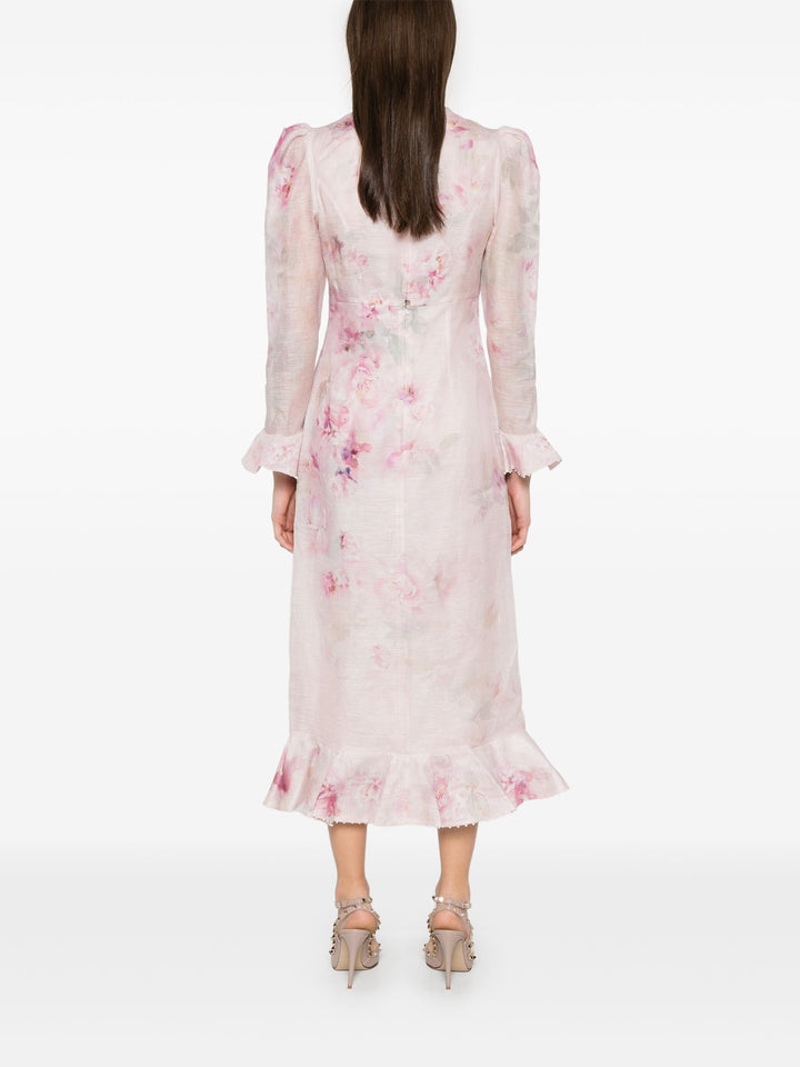 Crush Flower Midi Dress