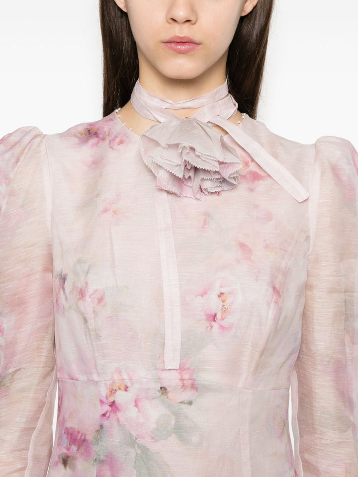 Crush Flower Midi Dress