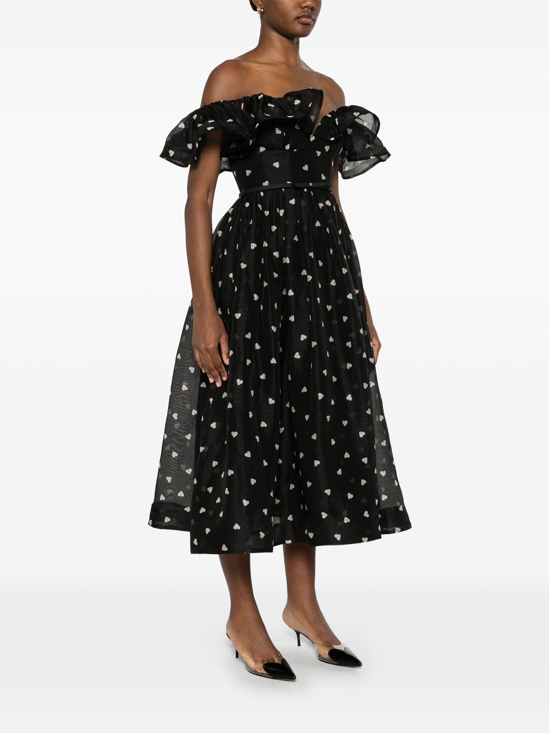 Crush Frilled  Midi Dress