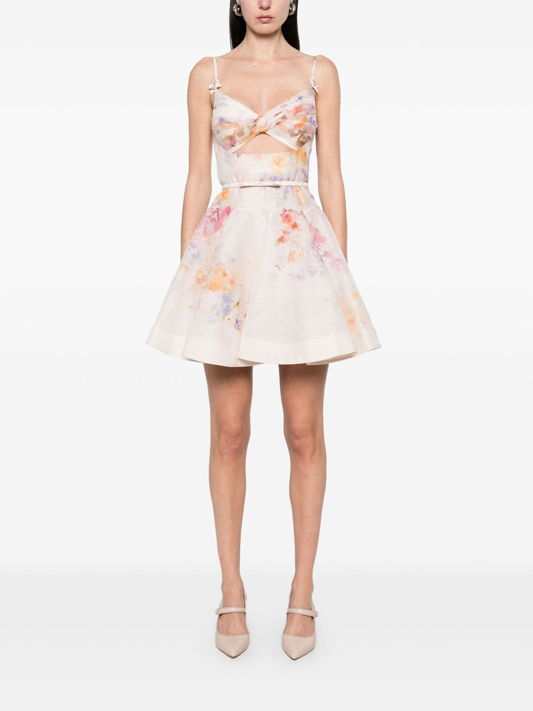 Crush Twist Front Mini Dress
