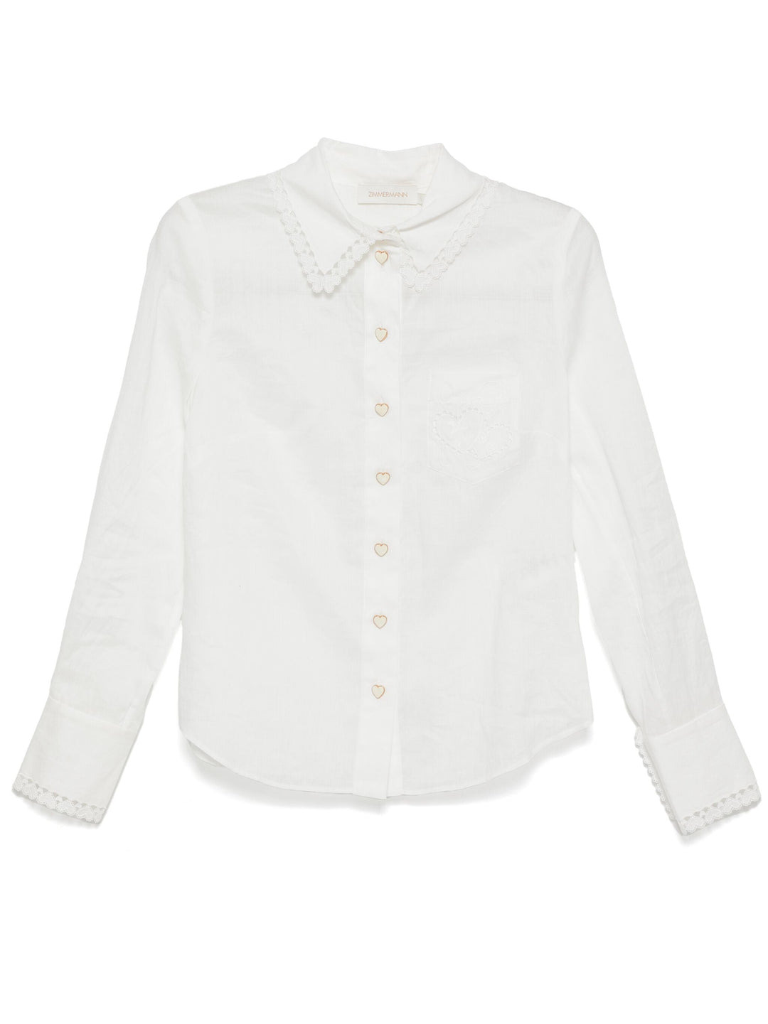 Crush Ramie Embroidered Shirt