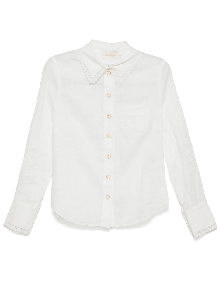 Crush Ramie Embroidered Shirt