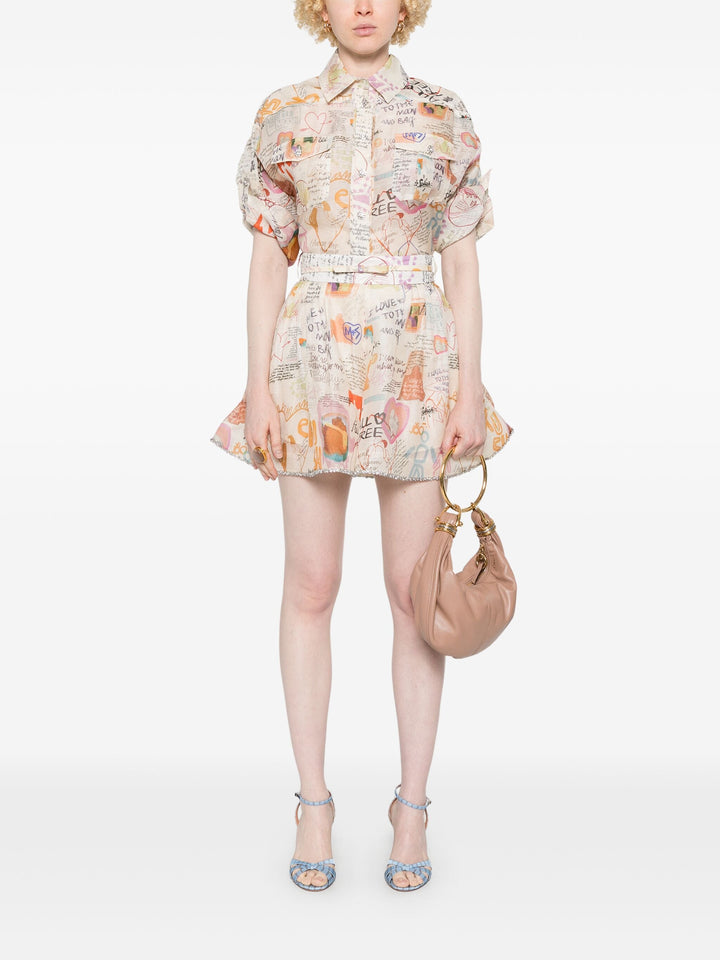 Crush Belted Tuck Skort