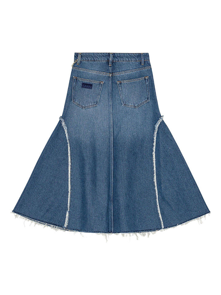 Heavy Denim Midi Skirt
