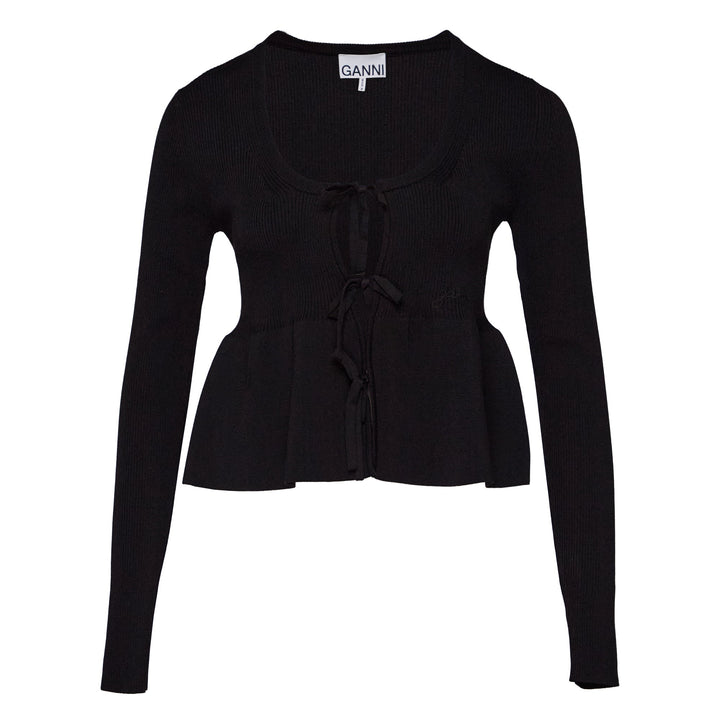 Melange Rib Knit Cardigan