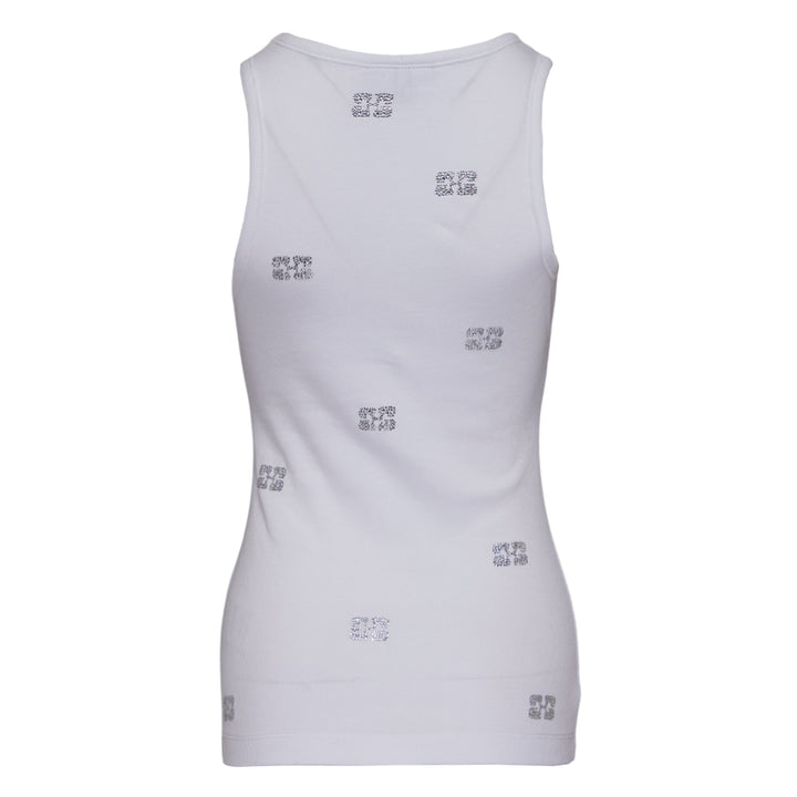 Soft Cotton Rib Rhinestone Tank Top