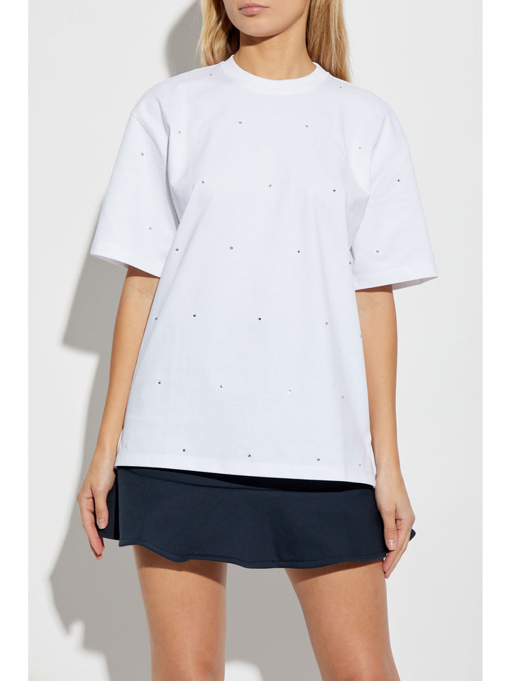 Heavy Cotton Drop Shoulder Rhinestone T-Shirt