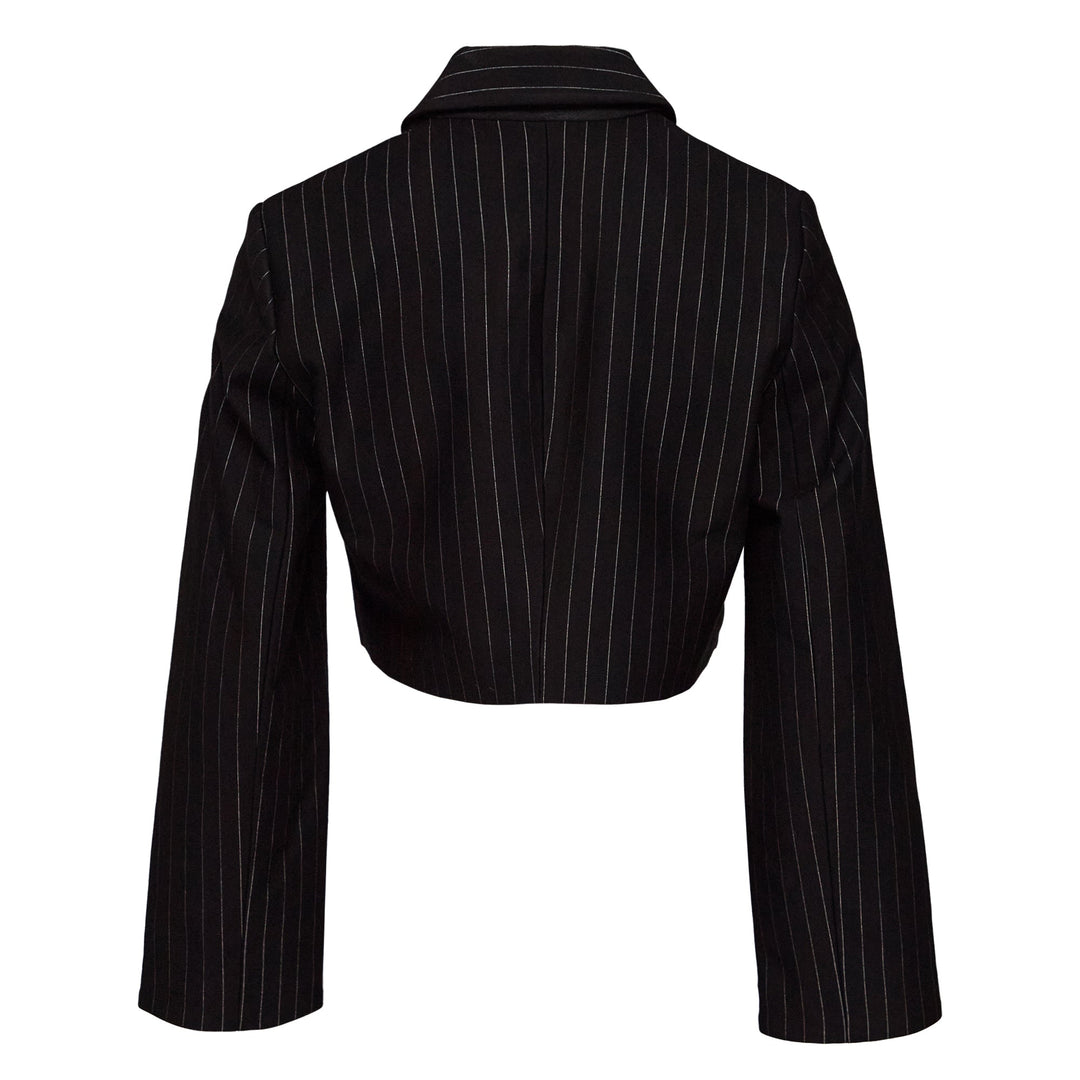Compact Stripe Jersey Short Jacket