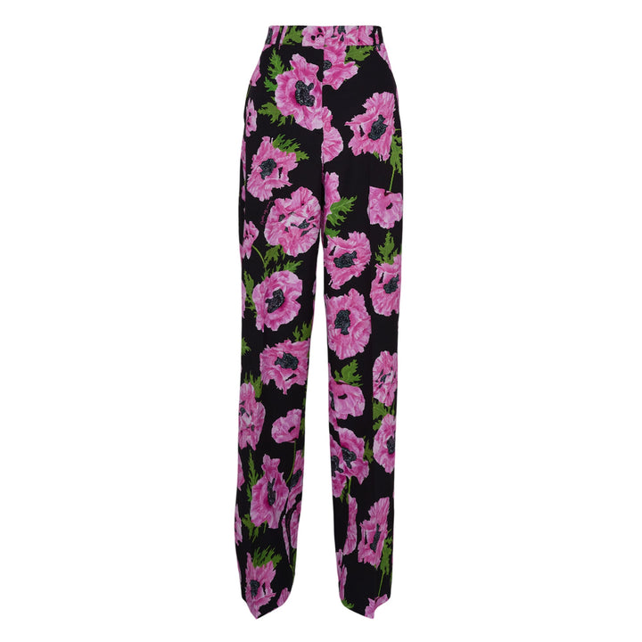 Poppy Print Loose Trousers