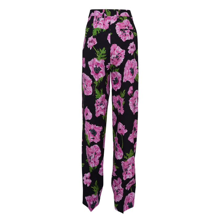 Poppy Print Loose Trousers