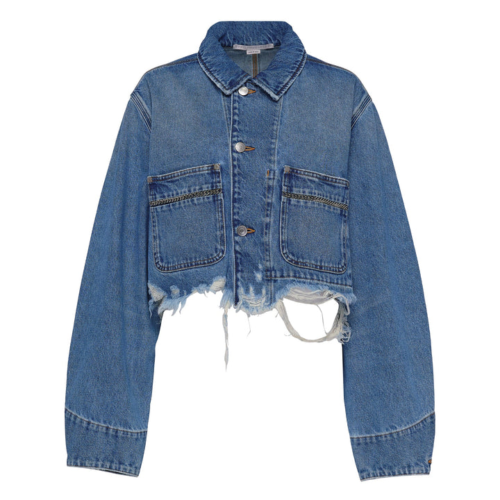 Chain Pocket Denim Jacket