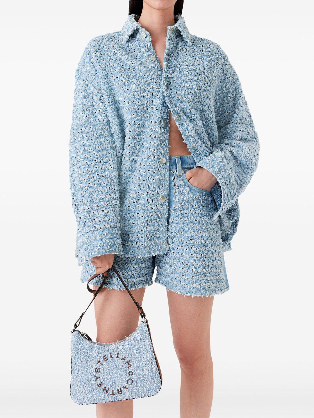 Boucle Denim Shorts