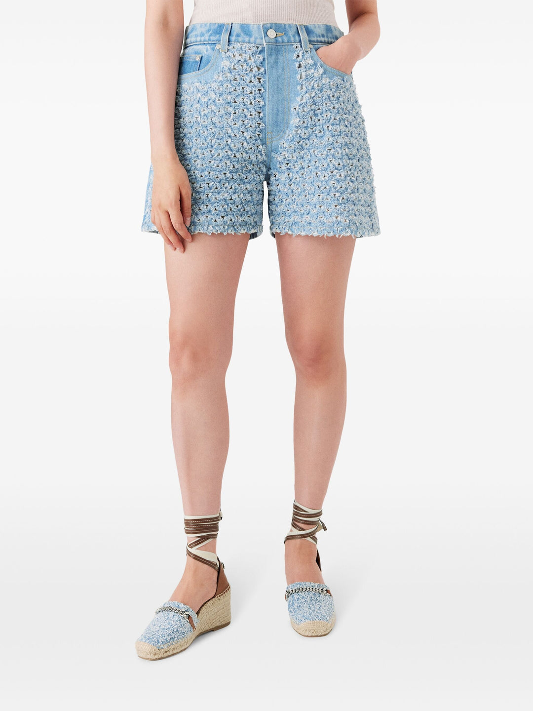 Boucle Denim Shorts