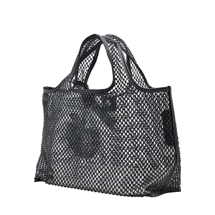 Embellished Mesh Mini Market Tote