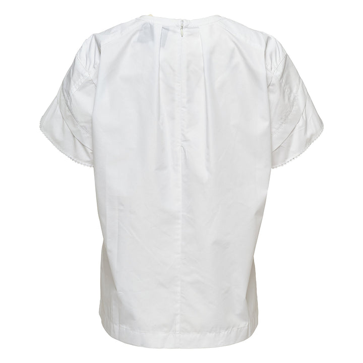 Combo T-Shirt With Cascade Drape Sleeves