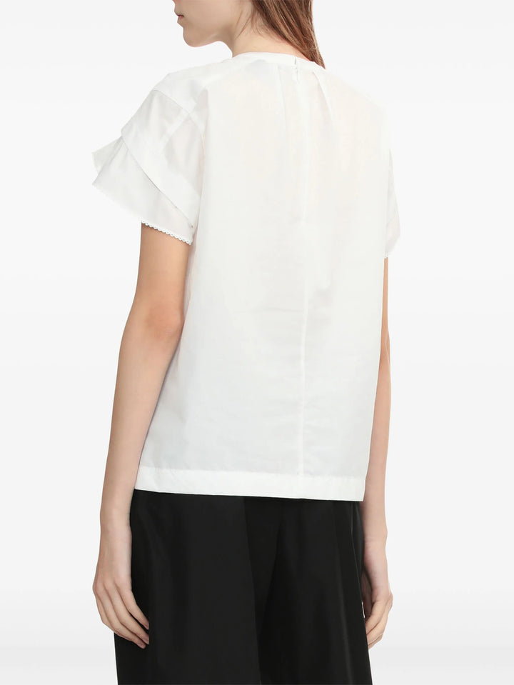 Combo T-Shirt With Cascade Drape Sleeves