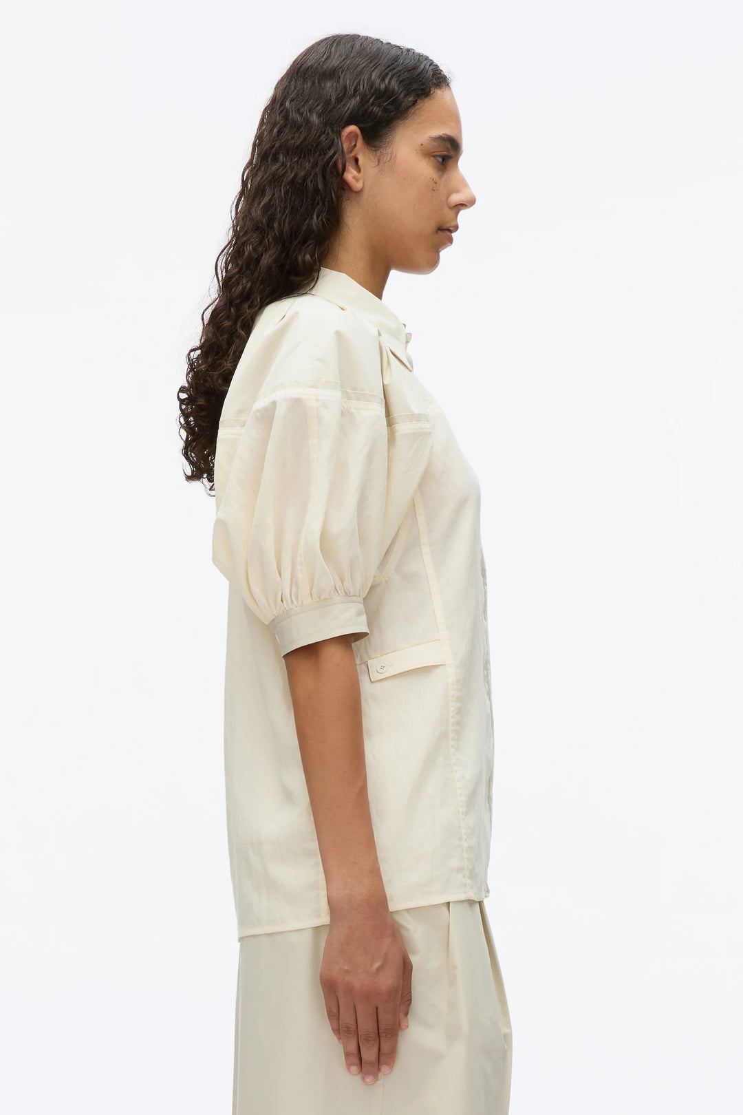 Lantern Sleeve Combo Shirt