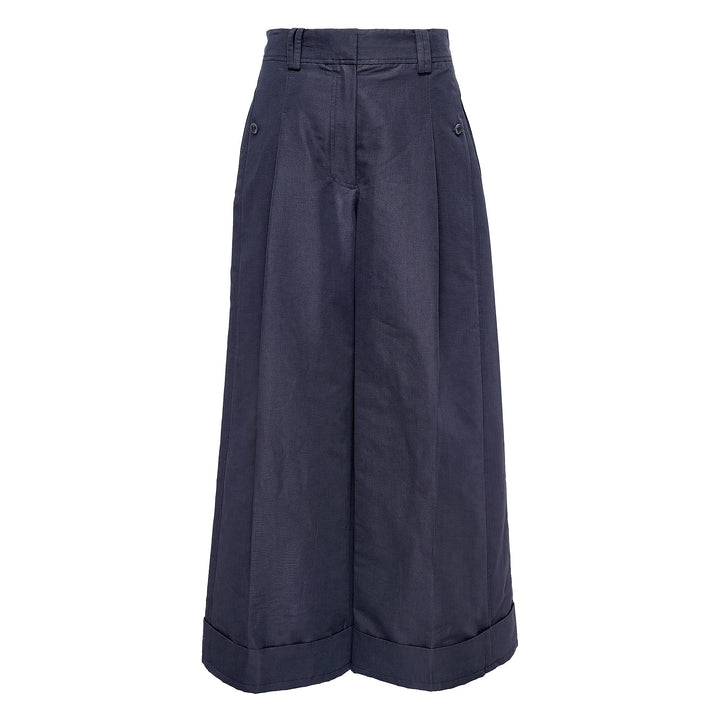 High Waist Double Pleat Extra Wide Leg Pants