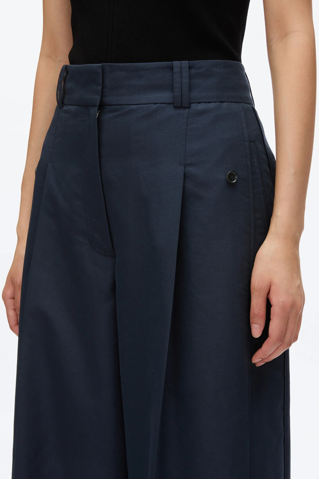 High Waist Double Pleat Extra Wide Leg Pants