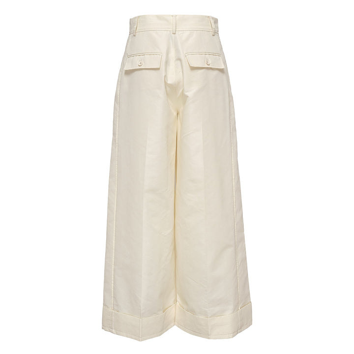 High Waist Double Pleat Extra Wide Leg Pants
