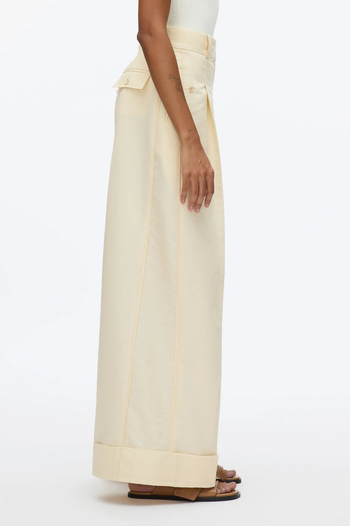 High Waist Double Pleat Extra Wide Leg Pants