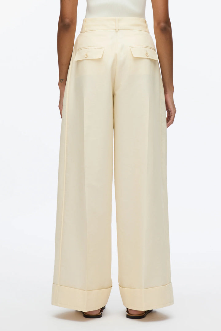 High Waist Double Pleat Extra Wide Leg Pants