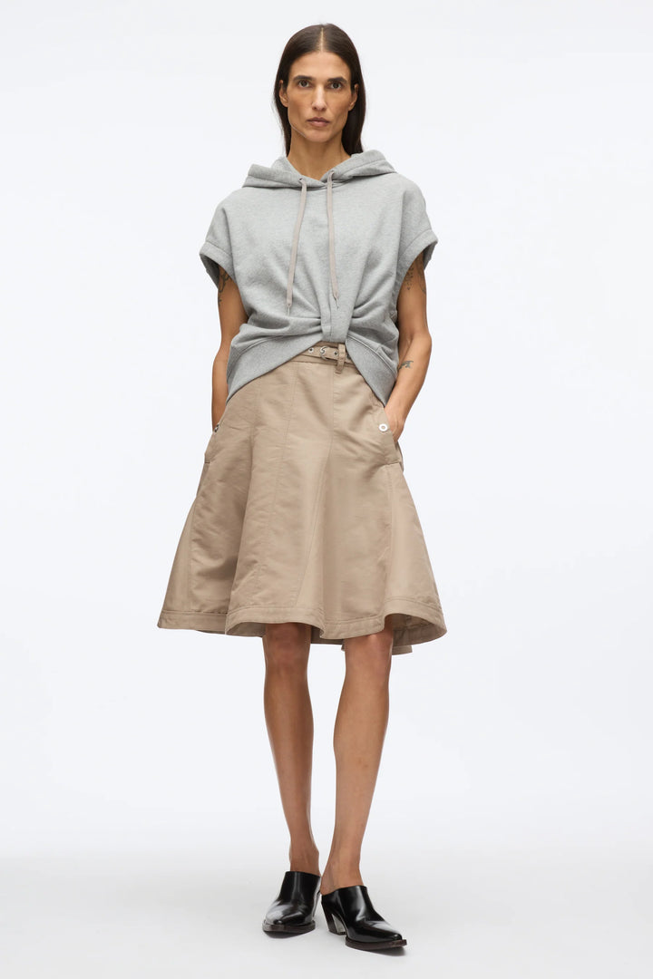 Hoodie Dress With Flounce Skirt