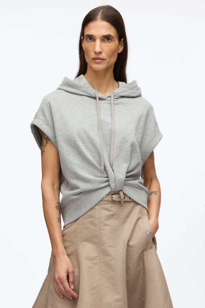 Hoodie Dress With Flounce Skirt