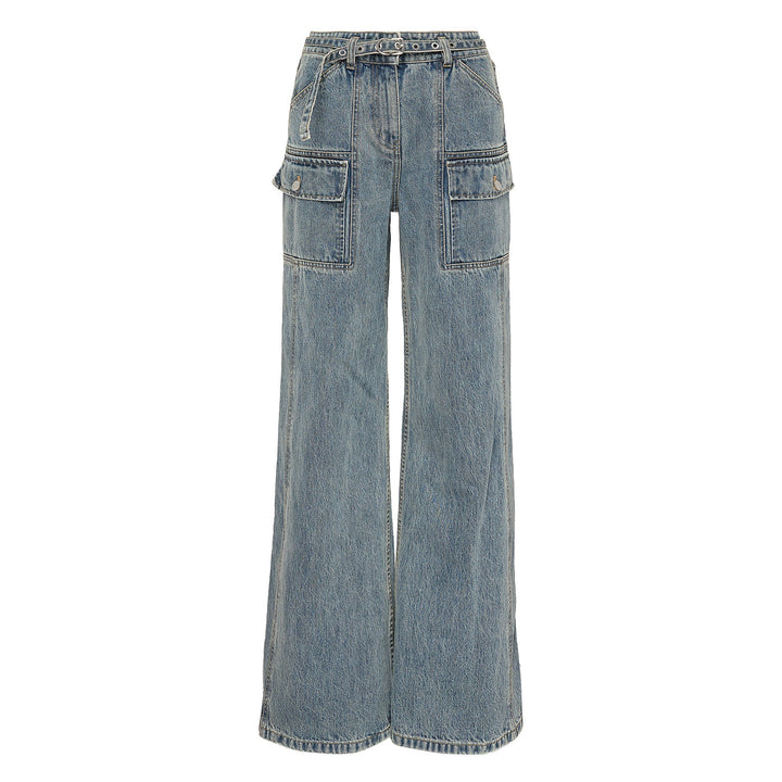 Denim Cargo Wide Leg Bltd Jean