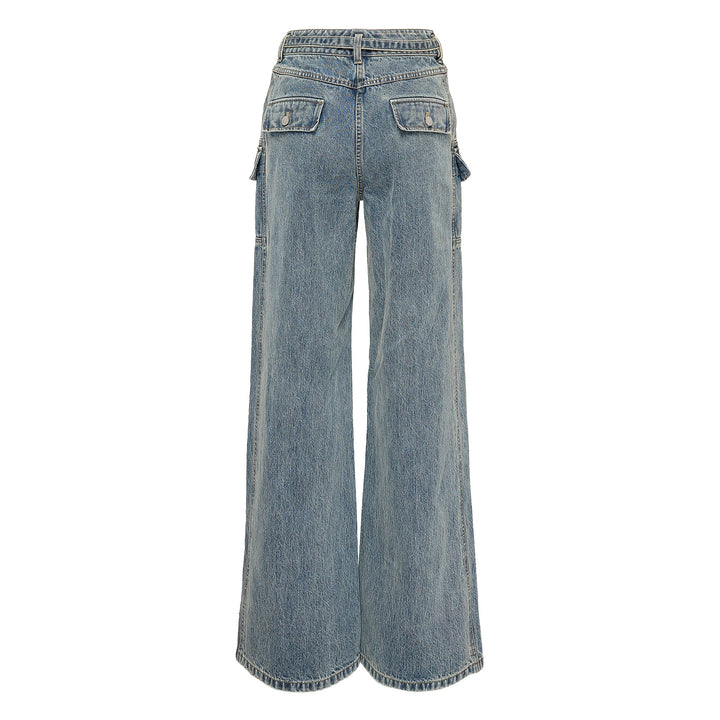 Denim Cargo Wide Leg Bltd Jean