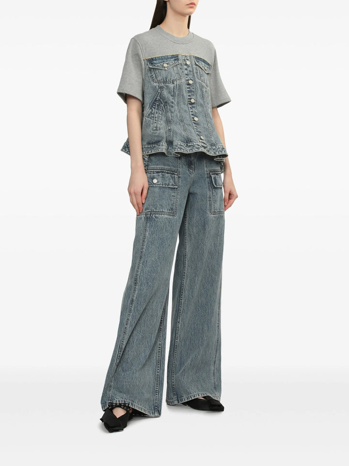 Denim Cargo Wide Leg Bltd Jean