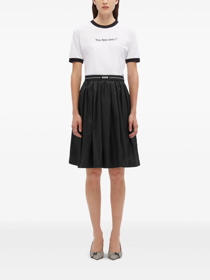 Elastic Logo Waistband Skirt