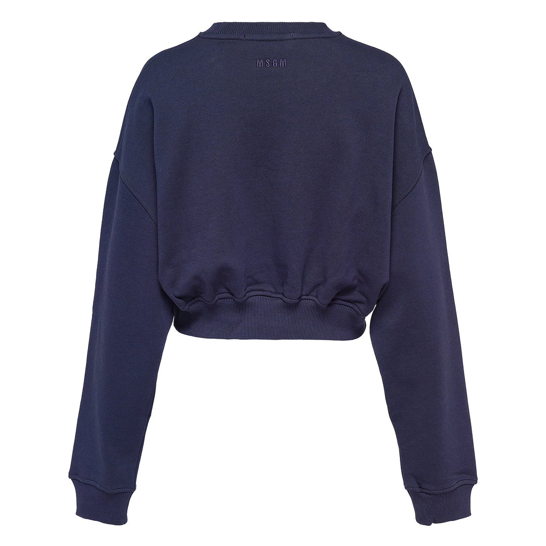 Rope Embroidery Cropped Swearshirt