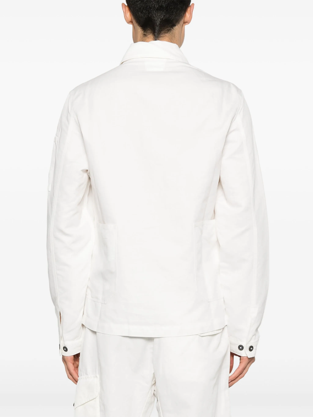 コットン/リネンレンズオーバーシャツ