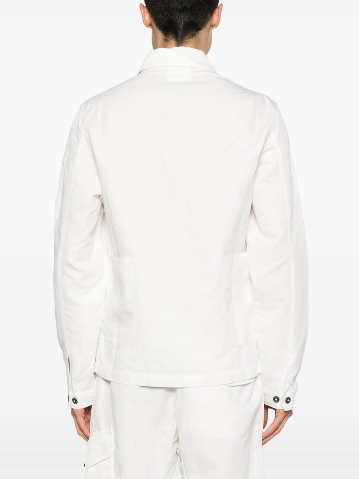 コットン/リネンレンズオーバーシャツ