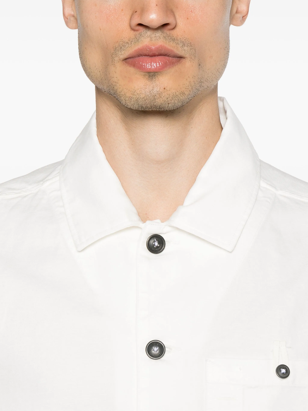 コットン/リネンレンズオーバーシャツ