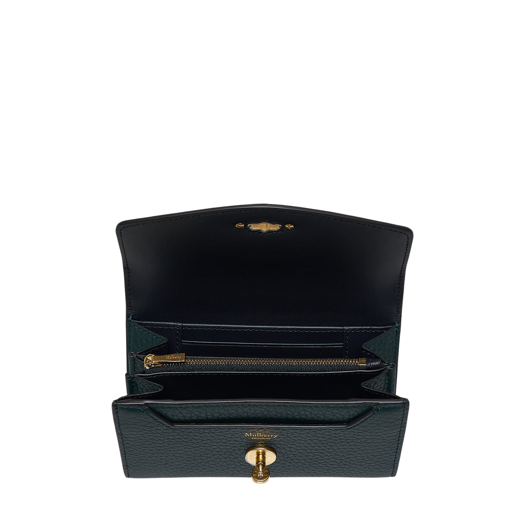 Medium Darley Wallet Mulberry Green Heavy Grain
