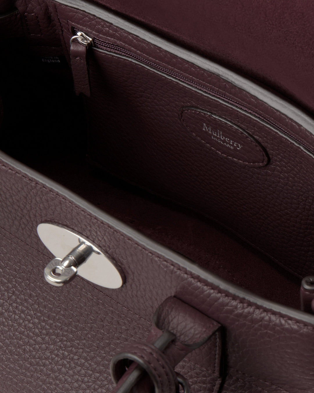 Bayswater Satchel Black Cherry Heavy Grain