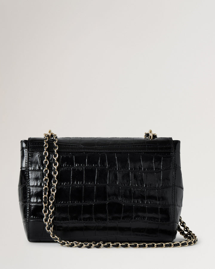 Lily Black Shiny Small Croc