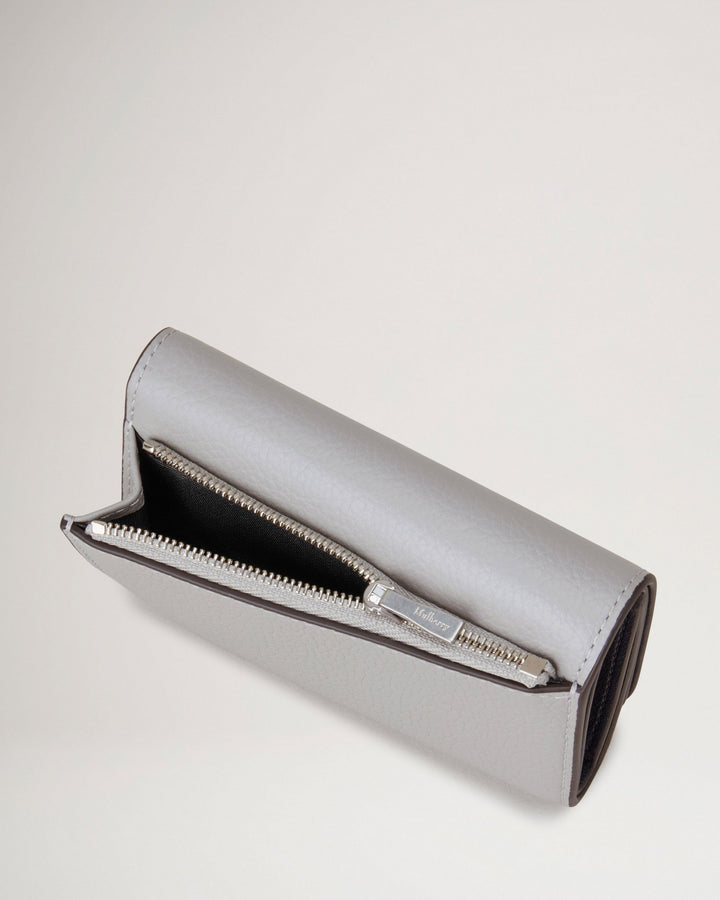 Continental Trifold Pale Grey Small Classic Grain