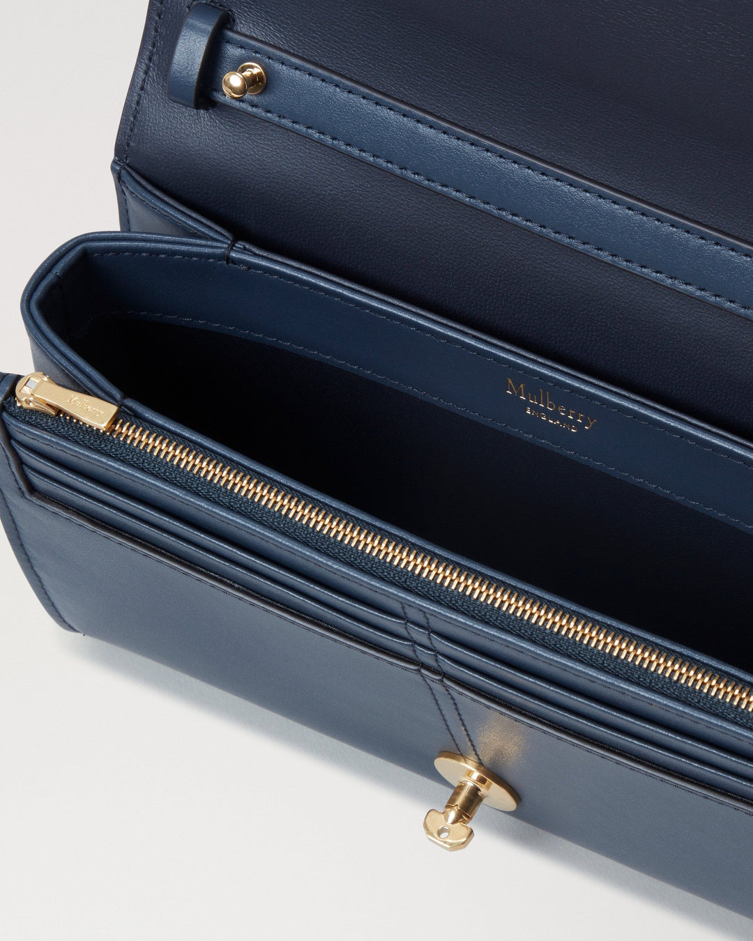 Lana Wallet On Strap Night Sky High Gloss Leather