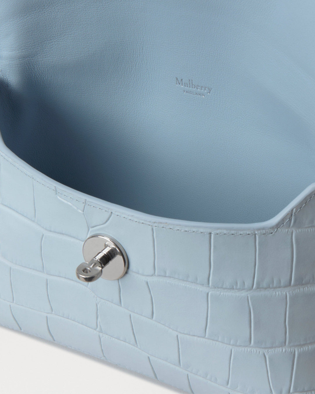 Darley Cosmetic Pouch Poplin Blue Shiny Small Croc