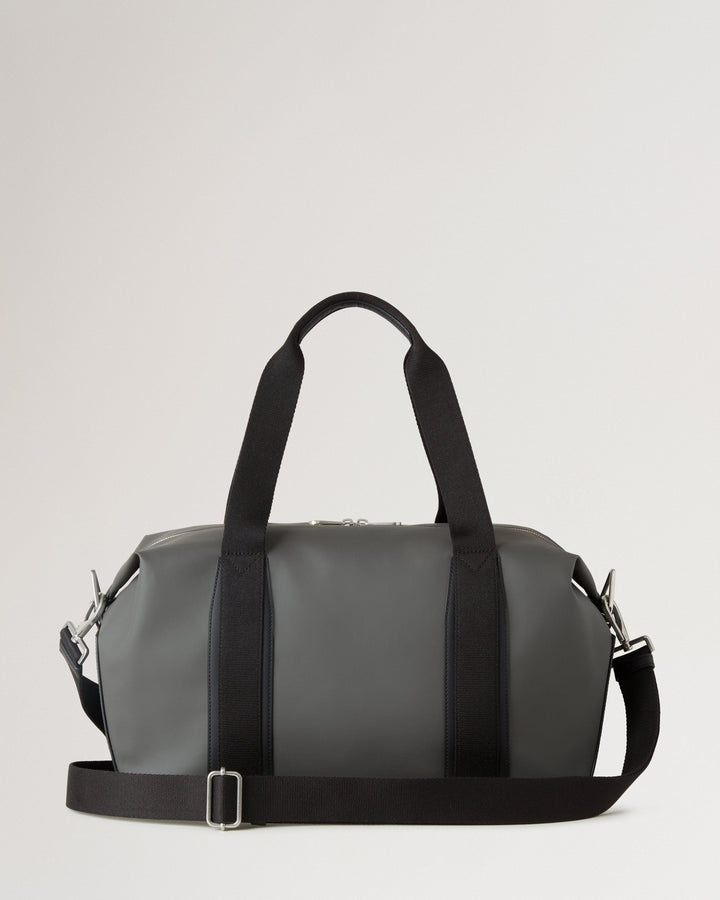 Dalston Holdall Asphalt & Black Coated Canvas & Rubberised Leather