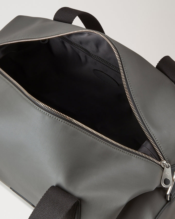 Dalston Holdall Asphalt & Black Coated Canvas & Rubberised Leather